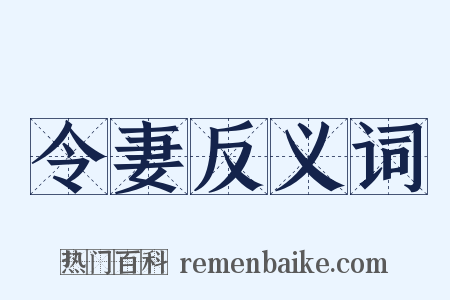 令妻反义词是什么意思的图片